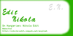 edit nikola business card